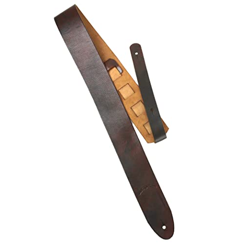 Walker & Williams S-02 Sangle de guitare en cuir italien ultra épais et souple avec finition robuste Marron whisky - Les Beatles, Paul McCartney, John Lennon, RIngo Starr, George Harrison Walker & Williams S-02 Sangle de guitare en cuir italien ultra épais et souple avec finition robuste Marron whisky – Image 6