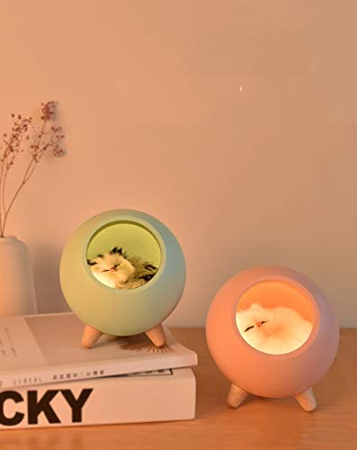 Preisvergleich Produktbild MEZ Kreative Geschenkmädchen-Karikaturkatze, die geführtes Nachtlicht auflädt