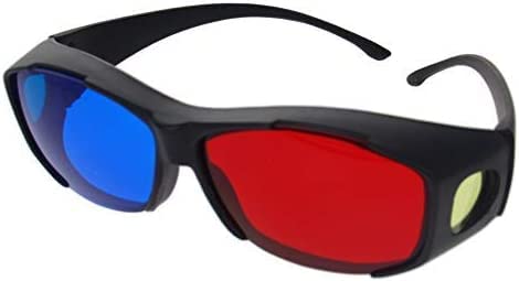 Aicosineg Red-Blue 3D GlassesPlastic Frame Black Resin Lens 3D Movie Game-Extra Upgrade Style 1Pcs