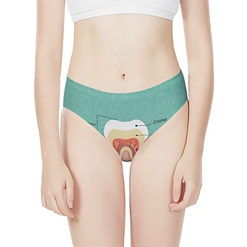 Allinterest Women's Fashion Sexy Funny Naughty Printing Tooth Underwear Briefs #TOP2