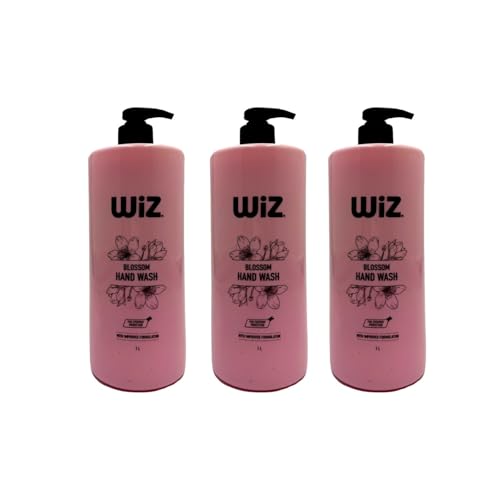 Image of Wiz Blossom Hand Wash 1 Litre Pump Bottle (Pack of 3) | Floral Fragrance Liquid Hand Soap | Moisturizing Daily Hand Cleanser for Kitchen & Bathroom | Gentle Formula for Everyday Hygiene