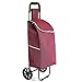 YGCBL Chariot de Rangement Multifonctionnel, Chariot Portable Pliable de Voyage Pour Personnes Âgées, Chariot À Bagages, Levier de Rangement, Chariots À Main, Bleu Marine,Fuchsia