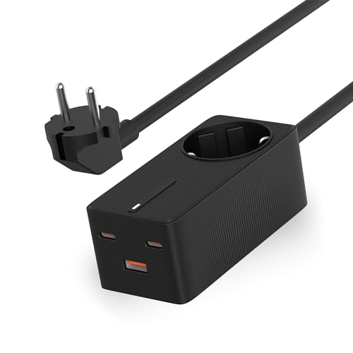 Regleta GaN 65W ultrarrápida multipuerto con indicador LED integrado