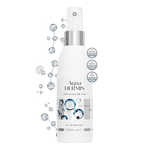 AquaDERMIS Tonic-Mist 150 ml | Tónico Facial en Spray con Ácido Hipocloroso (HOCl) | Bruma Calmante e Hidratante para Piel Sensible, Grasa, con Acné, Rosácea o Irritaciones | Sin Alcohol ni Fragancia