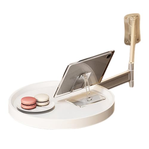 Table murale pliante réglable en bois blanc petit bureau mural rond