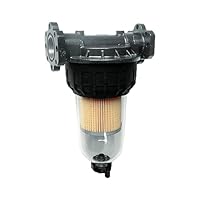 PIUSI Diesel-, Benzin- und Ölfilter mit austauschbarer Patrone, Komplettset Kopfstütze + 2x Patronen, Durchflussrate 100 l/min, Druck 5 bar, 5 Mikron Filterung | Clear Captor F00611B00