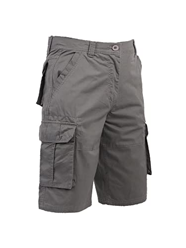 COEVALS CLUB Men's Casual Cargo Shorts Relaxed fit Twill Multi Pockets Outdoor Pants (#3 Dark Gray, 38)