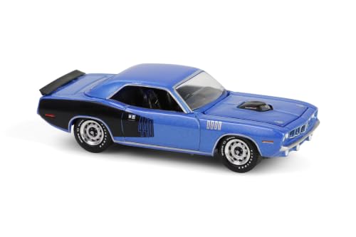 Modelo a escala 1:64 carro 1971 440 6bbl Blue Metallic miniatura 3