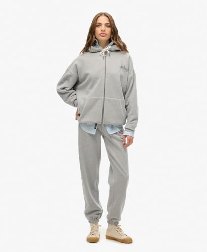 Superdry Para Mujer. W2012448A Sudadera Extragrande Con Capucha Y Cremallera Athletic Essential Gris (Xl), Casual, AlgodóN - 3