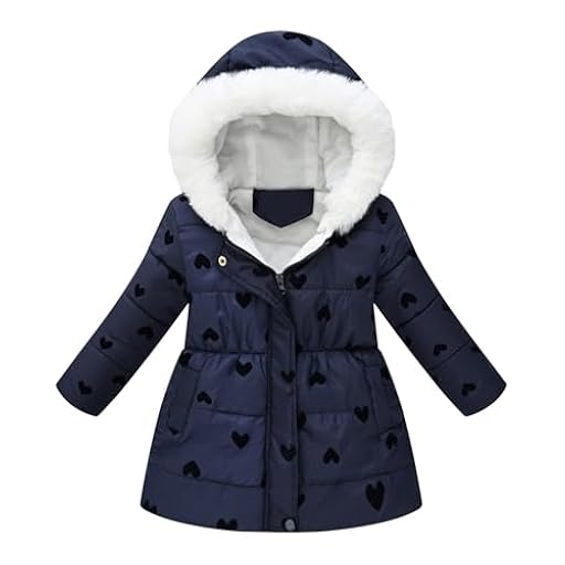 Generisch Abrigo de invierno para bebés con capucha, para niño o niña, chaqueta acolchada, resistente al viento, con cremallera, ropa cálida, marine, 4-5 años | Ya disponible en tu tienda friki favorita! En mundofriki.es!