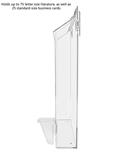 Marketing Holders Brochure Holder Window Or Glass Mount Magazine Holder With Adbox Suction Cup Wall Mount 8.5 X 11Booklet Display Protective Take Out To Go Menu Pricing Business Card Fixture #TOP2