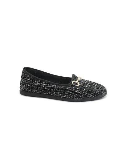Chausson femme noir Grunland Tika pour vos moments de détente et cocooning à la maison