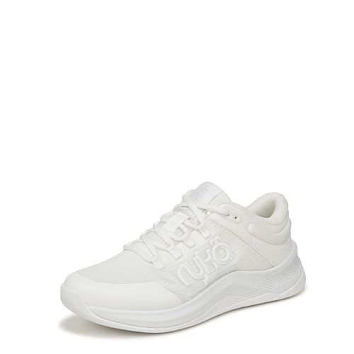 Ryka Tênis clássico feminino, Malha e tecido branco brilhante, 37