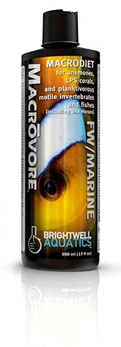 Brightwell Aquatics Macrōvore Marine Crustacean Roe for Corals Anemones Fish Enriched with Amino Acids Omega-3 for Color Health Feeding in Aquariums, 250 ml