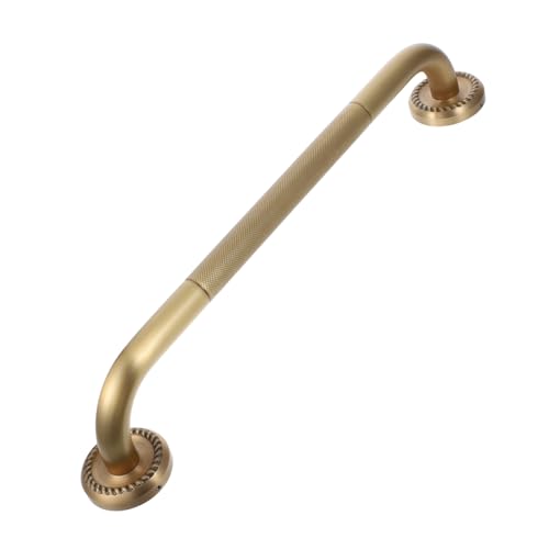 UTHCLO Shower Grab Bar and Bathtub Handrail for Seniors, Non-Skid Elderly Safety Handrail with Wall-Mount Brass Finish, Bathroom Support Handle for Accessible Shower and Bathtub Assistance