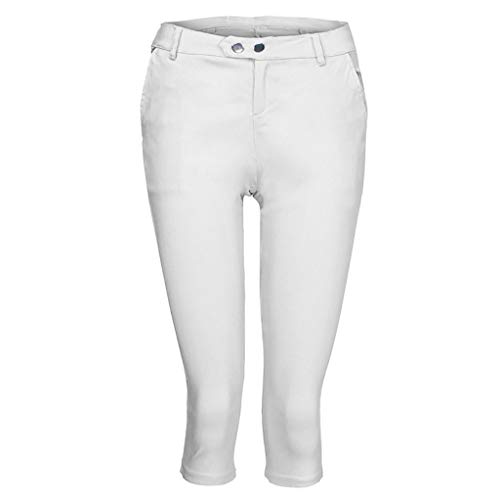 Women's Jeggings & Capris,High Waist Pull-On Jean Style Stretch Skinny Capri Pants Slim Fit Straight Crop Work Slacks4