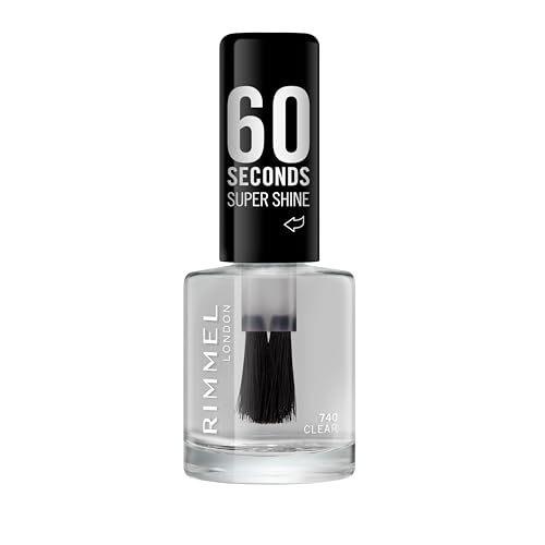 Rimmel London 60 Seconds Super Shine Esmalte de Uñas Tono 740 Clear, 8 ml