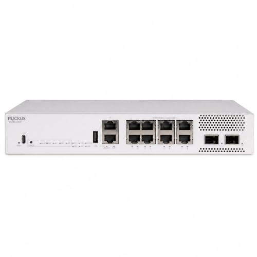 Image of Ruckus ICX8200-C08ZP Managed Switch, 4x 2.5G Multigigabit PoE++ and 4x 1 /2.5 /5 /10G Multigigabit PoE++, 2x 25GbE SFP28 Uplinks, 240W Power Budget - Stackable Enterprise Switch - ICX8200-C08ZP