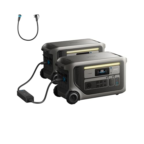 Image of Anker SOLIX F3000 Portable Power Station with Double Voltage Hub, 3,072Wh, 6,000W Recharging, Solar Generators for Home Use, Expandable to 24kWh, For Outages, Camping, RVs, Emergencies
