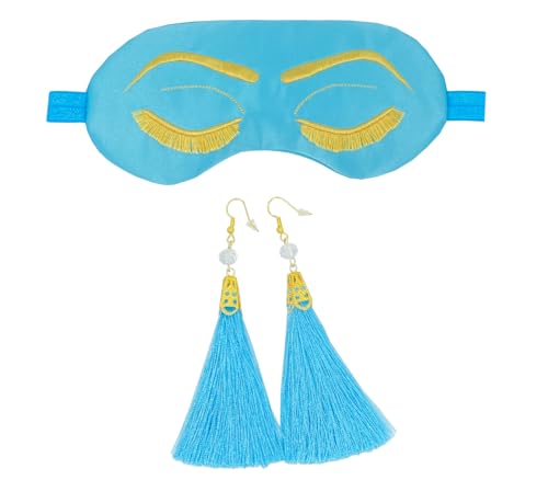 Tiffany'Style Sleep Mask. Holly-Golightly Eyelashes Mask. Audrey Style Mask. Halloween Costume. Bachelorette Party. Sleepover Mask (Mask and Earrings)