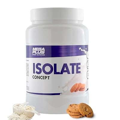 Proteína Isolate Concept – Mega Plus – DigeZyme – Proteina En Polvo Aislada De Suero De Alta Pureza Para Definición Muscular Y Recuperación – Proteina Isolada y Leche En Polvo – Proteina Cookie 1kg