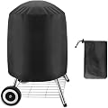 Linkstyle Round BBQ Cover, Kettle Grill Cover fit for Weber Charcoal Kettle Char-Broil, Waterproof Dome Smoker Cover, 24" D x 28.5" H