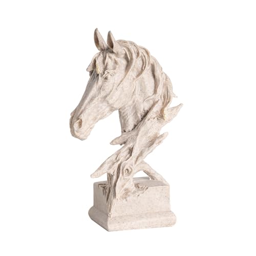 Estatua Texturizada Cabeza de Caballo de Resina 11.6 in miniatura 1