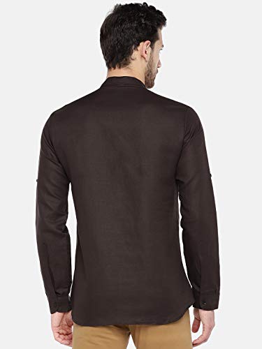 Image of Rajubhai Hargovindas Men's Linen Straight Short Kurta