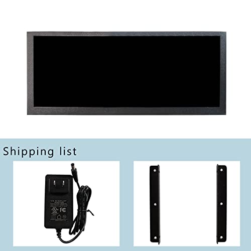 Image of VSDISPLAY 12.3'' 1920x720 Stretched Bar LCD Monitor with USB VGA Video Port | VS123ZJ01A,Dual Speakers,As Extra Secondary Display