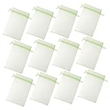 Garneck 100 Piezas Protectoras para Uvas y Frutas Malla Resistente y Transpirable contra Insectos y Aves Bolsa de Protección para Plantas y Color Verde