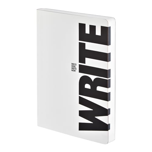Carnet nuuna Graphic L écriture créative en cuir blanc pour vos notes de bureau et de voyage