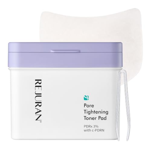 Image of REJURAN Pore Tightening Toner Pads, 60 Count, PDRx 3% with DOT c-PDRN and AHA BHA PHA for Pore Care and Smoother-Looking Skin, Korean Skincare