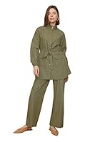 Trendyol Damen Zweiteiliges Set – Khaki – Regular Hemd, UK 12 (2er Pack)