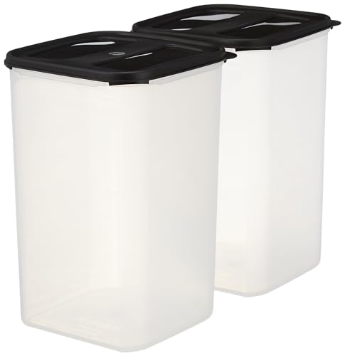 Amazon Brand - Solimo Antimicrobial Square Modular Plastic Storage Container (7.5 L Each) | Stackable | BPA-Free | Multipurpose Use for Snacks, Spices