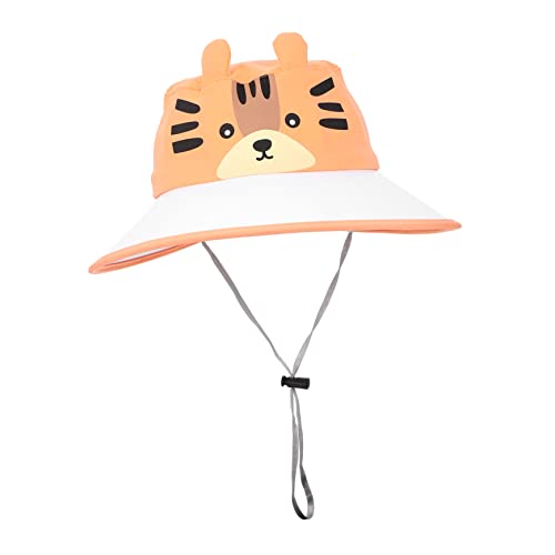 WRITWAA Parasol Sombrero De Playa para Bebé Sombreros De Cubo para Pequeños Sombreros De Verano para Mujer Playa Gorra De Playa Al Aire Libre Sombrero De Orange Nylon