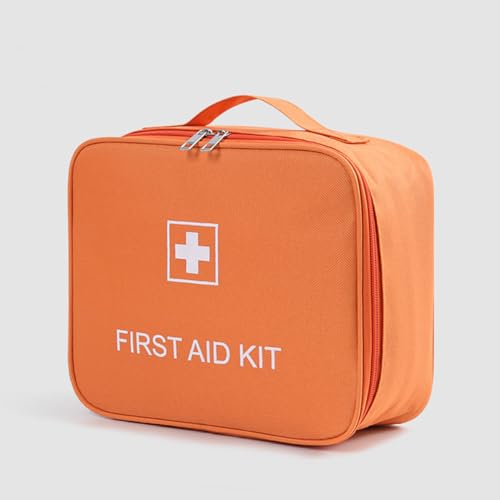 Image of First Aid Bag - Travel Medicine Bag Organizer - Empty Medical Supplies Organizer Bag Portable Travel Medicine Pouch for Home Office Kitchen Traveling Hiking Cycling Work