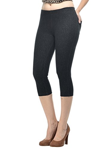 Image of Frenchtrendz Women's Cotton Modal Spandex Stretchable Slim Fit Jegging Capris