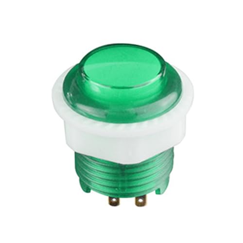 Sefdrert 1PCS Beleuchteter LED-Druckknopf 24 mm Mutter mit 4-Poligem Lichtkabel mit 4 Anschlüssen für Zero Delay Board Arcade-Spielautomaten Teile B
