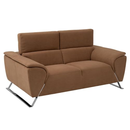 Image of Wakefit Sofa Set | 3 Year Warranty | Sofa 2 Seater, 2 Seater Sofa for Living Room, Wooden Sofa Set, Couch Sofa for Living Room, Sofa for Living Room - Magnus(Napoli : Tan)