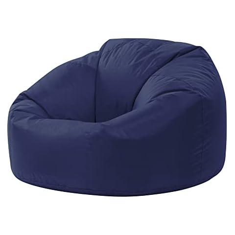 Pouf Classique Veeva, Bleu Marine Cover