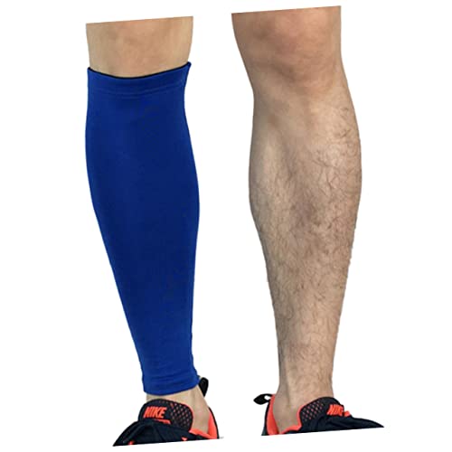 TOVINANNA Calf Compression Sleeves for Men Sports Shin Guard Hiking Running Basketball Blue