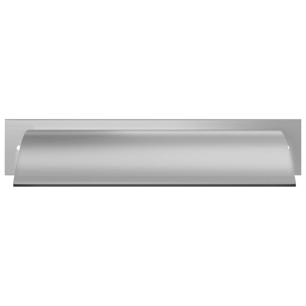 Pool Wasserfall silbern aus Edelstahl SS 304, 45 x 26 x 13 cm, Schwalldusche für Pool, Teich, Garten, Terrasse, Balkon und Innenbereich mit ruhigem Wasserspiel