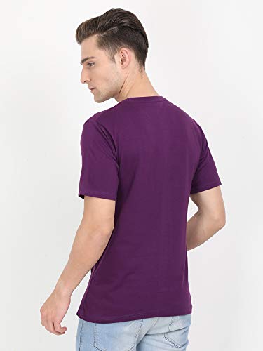 Image of FLEXIMAA Men's Cotton Round Neck Plain Half Sleeve T-Shirt