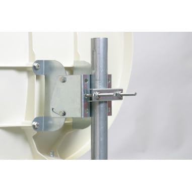 Parabole Satellite Fibre Composite Blanche 60cm + Brides INOX Anti Corrosion