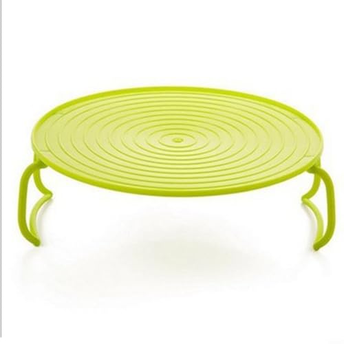 Vassoio per microonde a doppio strato, scaffale in plastica salvaspazio per riscaldare più piatti contemporaneamente (C)