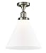 Innovations 517-1CH-SN-G41-L X-Large Cone 1 Light Semi-Flush Mount Part of The Franklin Restoration Collection, Brushed Satin Nickel
