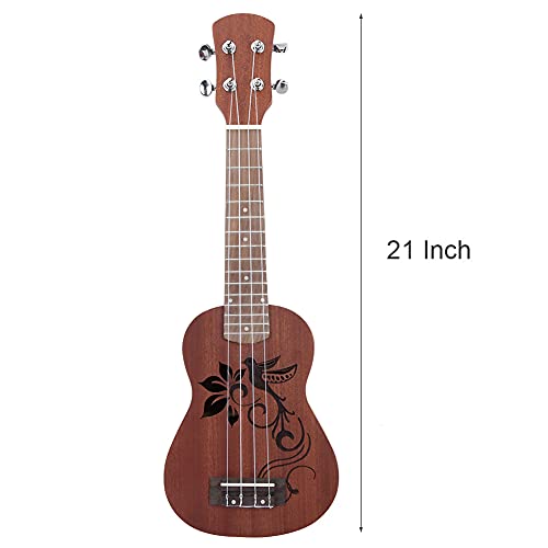 Ukulélé Sapele 21 pouces, Ukulélé Sapele 21 pouces 4 cordes Instrument de musique guitare hawaïenne(panel with flower… - Les Beatles, Paul McCartney, John Lennon, RIngo Starr, George Harrison Ukulélé Sapele 21 pouces, Ukulélé Sapele 21 pouces 4 cordes Instrument de musique guitare hawaïenne(panel with flower… – Image 8
