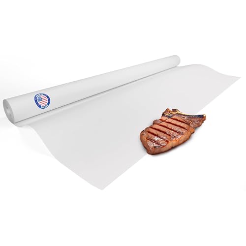 White Butcher Paper Roll 48 x 1200 (100 feet) - USA-Made Natural Food-Grade Paper for Cooking Meat and Fish - Unwaxed Material for Smoker BBQ & Grilling by IDL Packaging