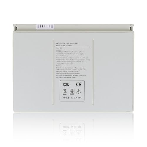 Novelty Inc A1175 Laptop Battery for Apple MacBook Pro 15' inch A1260 A1150 A1211 A1226 for 2006 2007 2008 Version MA348 MA348/A MA348G/A MA348J/A Laptop Notebook-Li-ion a1175 Battery