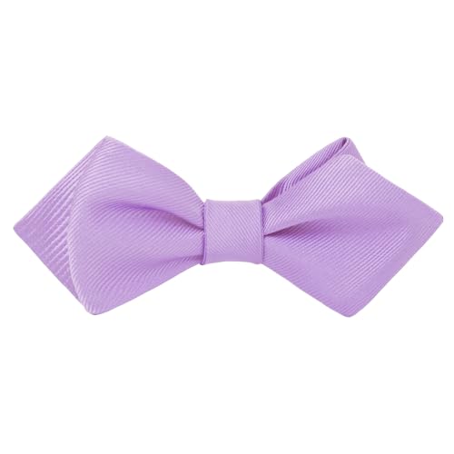 Image of GUUNIEE Men's Exquisite Woven Silk Self Bowtie Solid Diamond Bow Ties